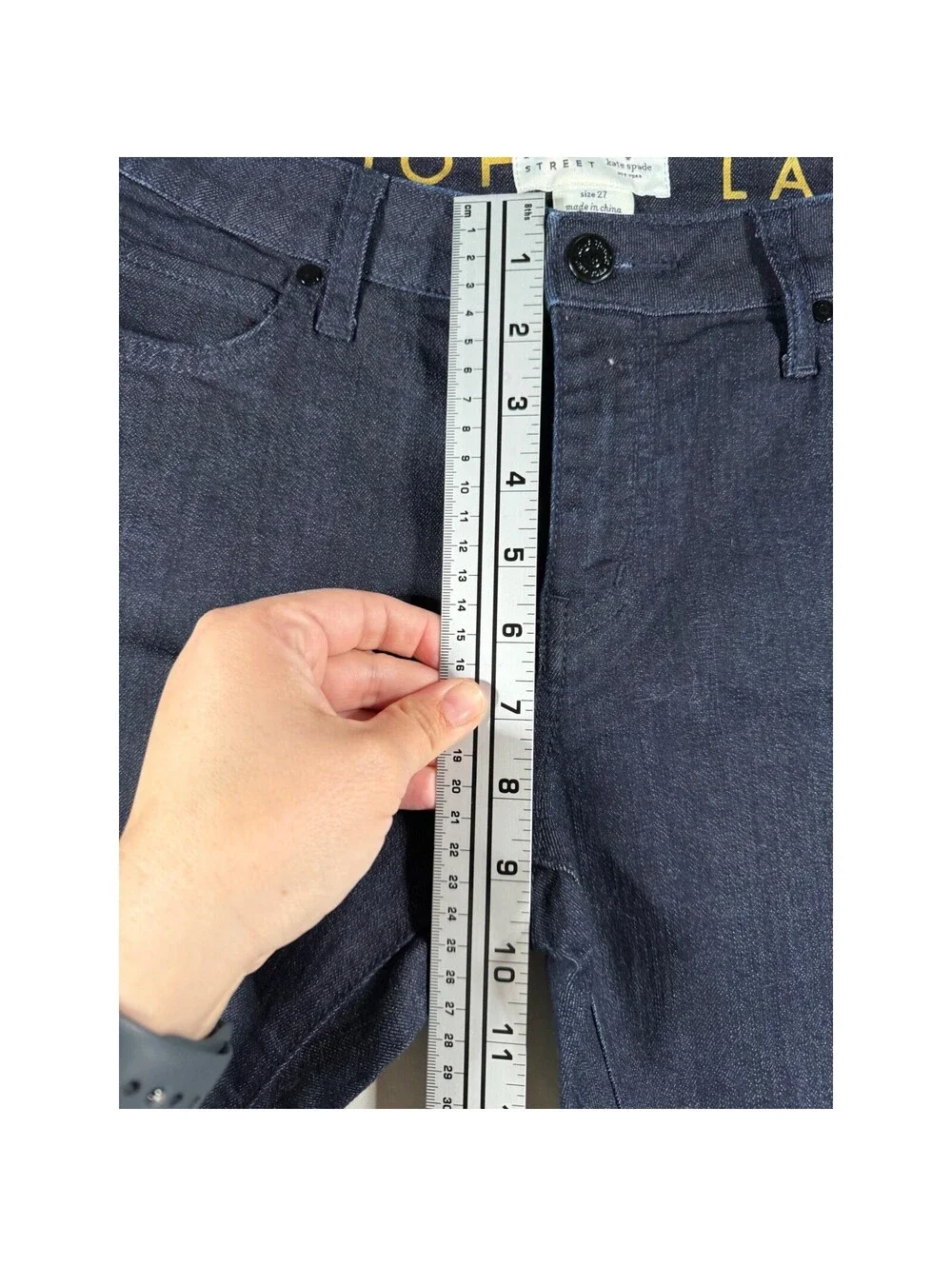 Kate Spade Broome Street Dark Wash Slim Jeans Indigo Ooh La La Size 27 M231